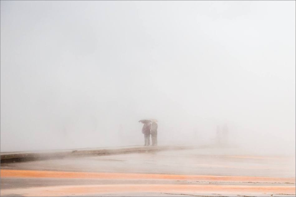 Grand Prismatic Spring - people in the mist - © Christopher Martin-8903